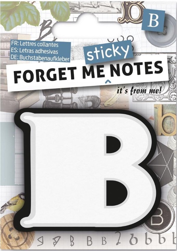 Kartki samoprzylepne Forget me sticky notes litera B