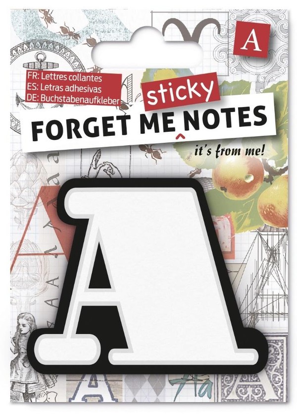 Kartki samoprzylepne Forget me sticky notes litera A