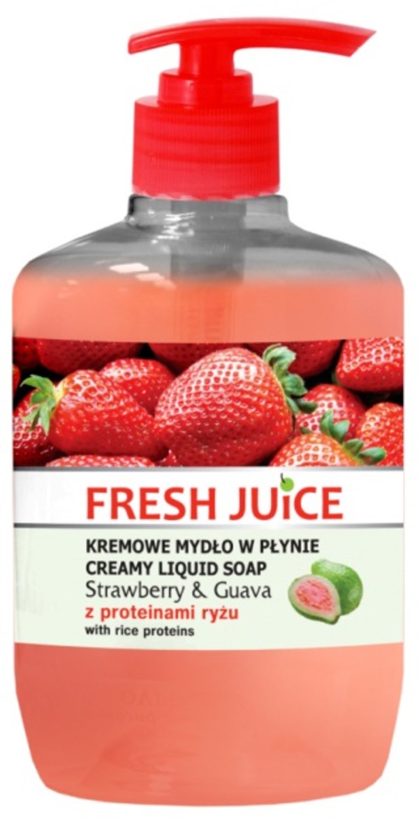 Fresh Juice Kremowe mydło w płynie Strawberry & Guava z proteinami ryżu