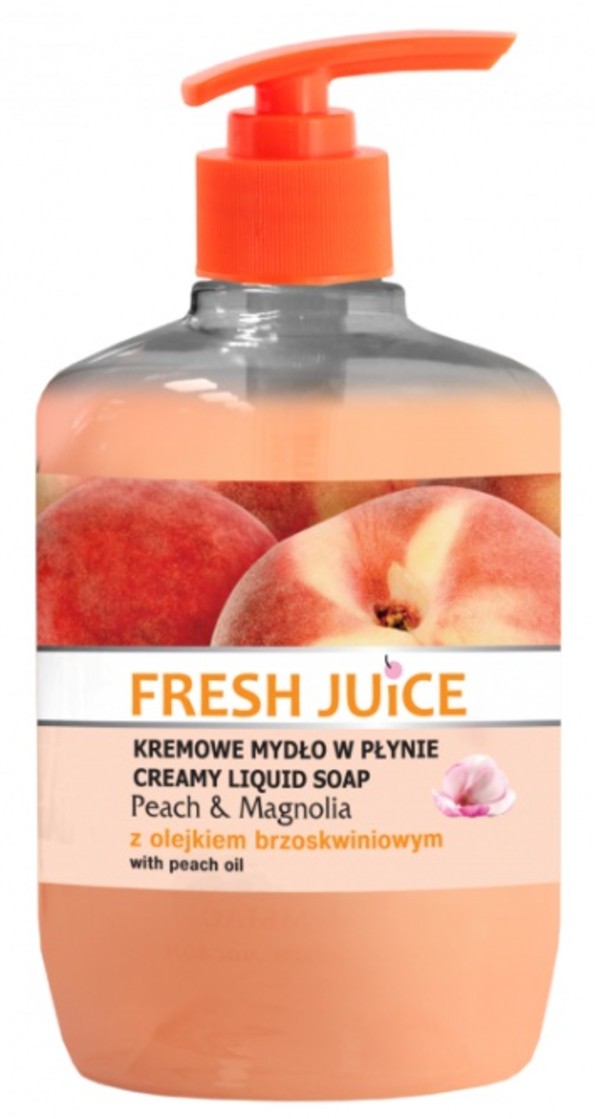 Fresh Juice Kremowe mydło w płynie Peach & Magnolia z olejkiem brzoskwiniowym