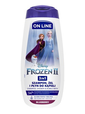 On Line Żel do kąpieli 3w1 Disney Frozen Blueberry