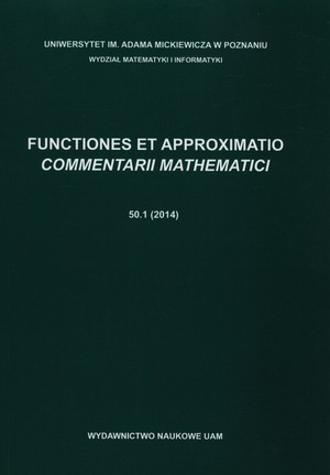 Functiones et approximatio Commentarii mathematici 50.1 (2014)