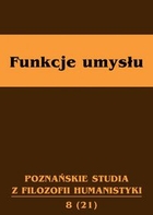 Funkcje umysłu Poznańskie studia z filozofii humanistyki 8 (21)