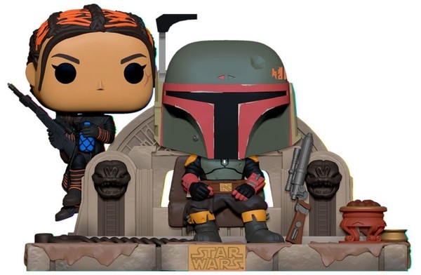 Funko POP Moment: Star Wars: The Mandalorian - Boba Fett and Fennec on Throne 486