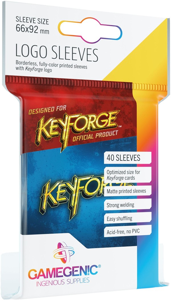 Koszulki KeyForge - Logo Sleeves Blue 40 sztuk