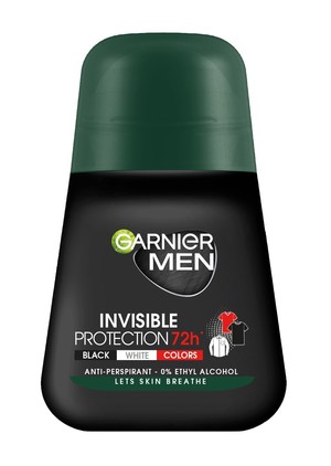 Men Invisible Protection 72h - Black,White,Colors Dezodorant roll-on