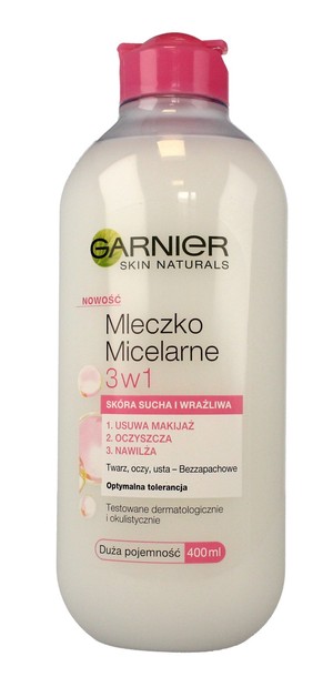 Skin Naturals Mleczko micelarne 3w1 - cera sucha i wrażliwa