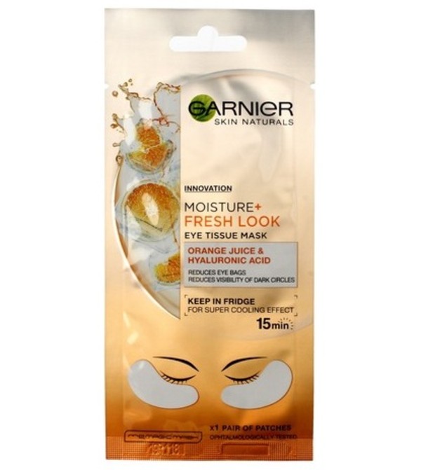 Skin Naturals Moisture+ Orange Juice & Hyaluronic Acid Maska w płatkach pod oczy