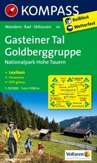 Gasteiner Tal - Goldberggruppe - Nationalpark Hohe Tauern Mapa Turystyczna / Dolina Gasteiner Tal, Goldberggruppe, Park Narodowy w Wysokich Taurach Mapa Turystyczna Skala: 1:50 000