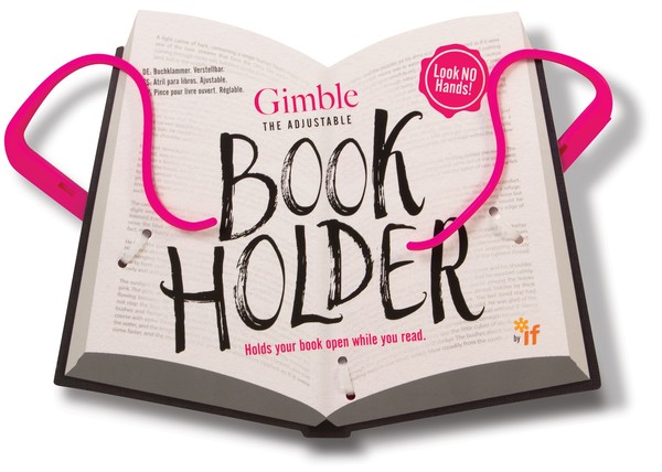 Gimble book holder różowy uchwyt do książki