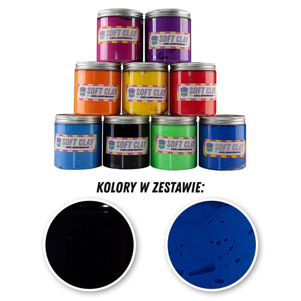 Zestaw Glinka 4 2 x 100g (niebieski/czarny)