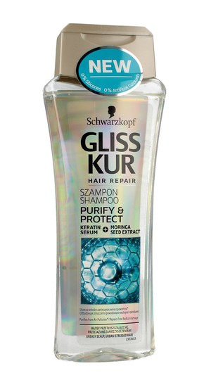 Gliss Kur Purify & Protect Szampon do włosów przeciążonych i przetłuszczających