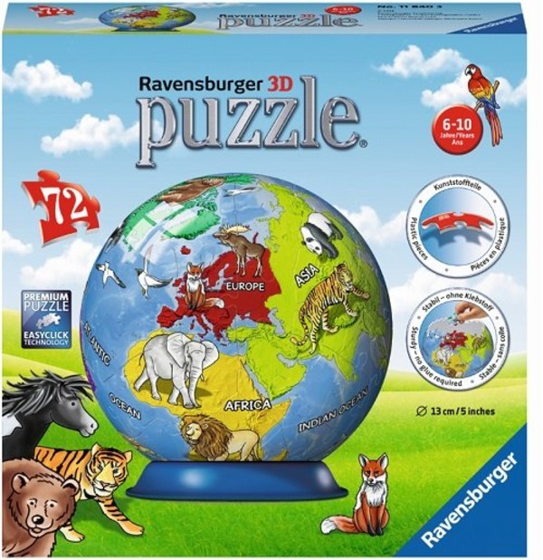 Puzzle 3D Globus 72 elementów