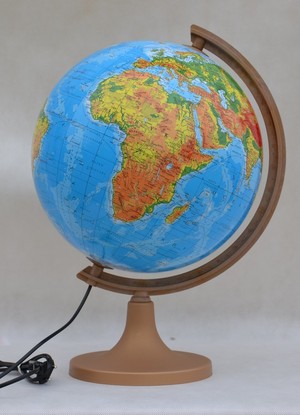 Globus fizyczny podświetlany