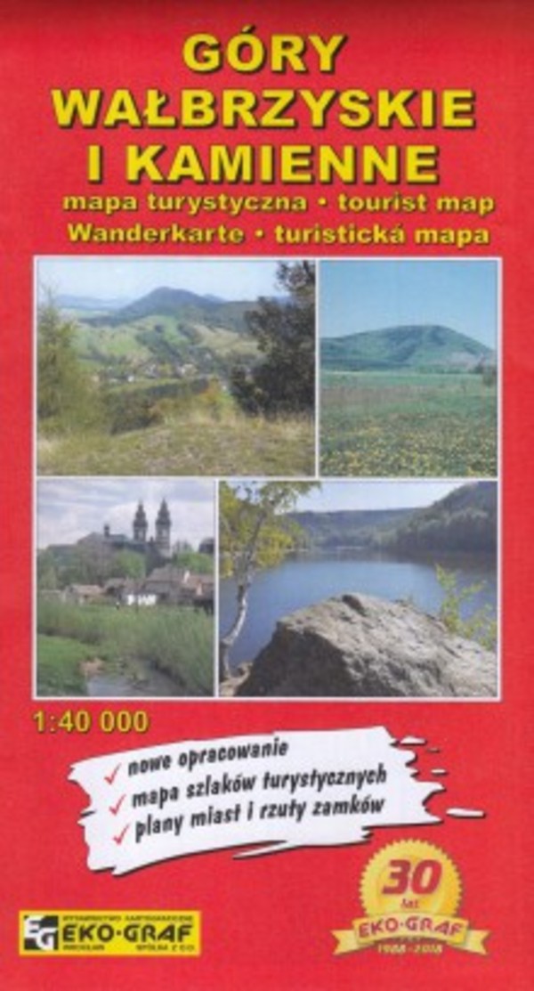 Góry Wałbrzyskie i Kamienne. Mapa turystyczna Skala: 1:40 000