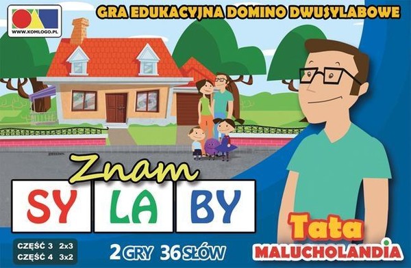 Gra domino. Znam sylaby Cz. 3 i 4 - zestaw Tata