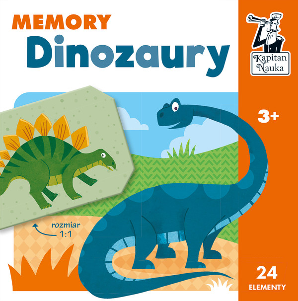 Gra edukacyjna. Memory Dinozaury. Kapitan Nauka