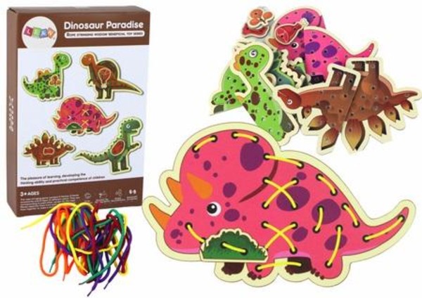 Zabawka zręcznościowa Sznurowanie dinozaurów