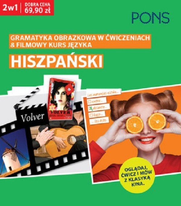 PONS Hiszpański 2w1 Gramatyka obrazkowa w ćwiczeniach i filmowy kurs języka