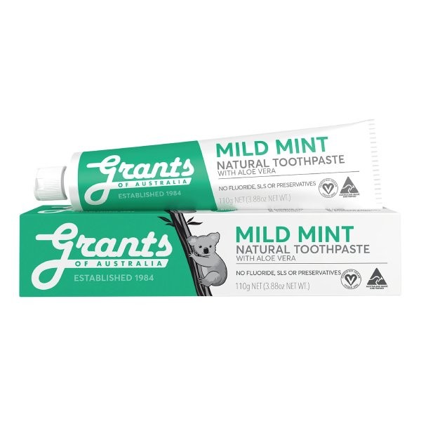 Mild Mint Natural Toothpaste With Aloe Vera Naturalna łągodząca pasta do zębów bez fluoru