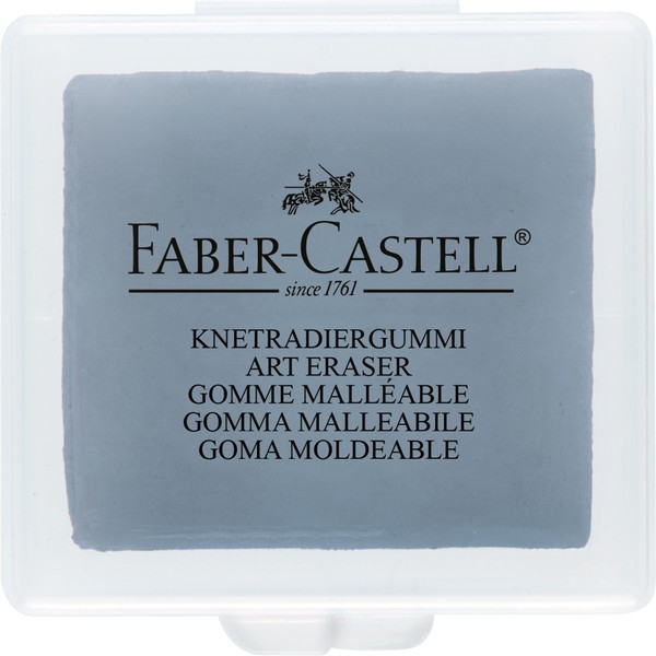 Gumka artystyczna faber-castell szara w etui plastikowym