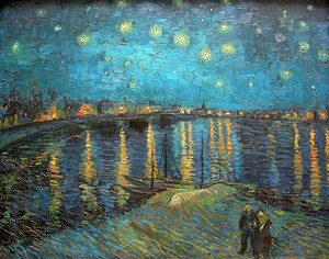Puzzle Gwiaździsta noc nad Rodanem, Vincent Van Gogh 1000 elementów
