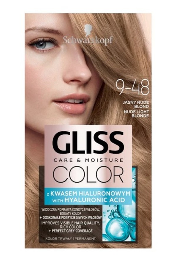Gliss Color Care & Moisture 9-48 Jasny Nude Blond Farba do włosów