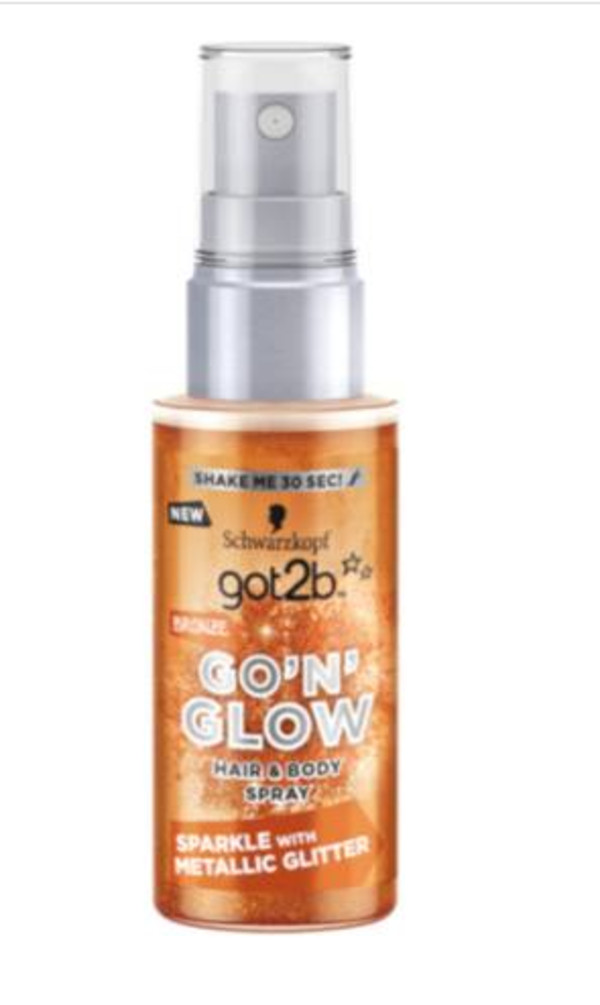 GOT2B Glow Spray koloryzujący do włosów i ciała z brokatem Brąz