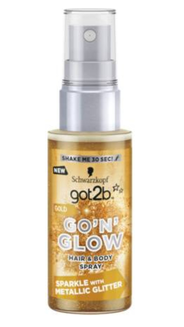 GOT2B Glow Spray koloryzujący do włosów i ciała z brokatem Złoty