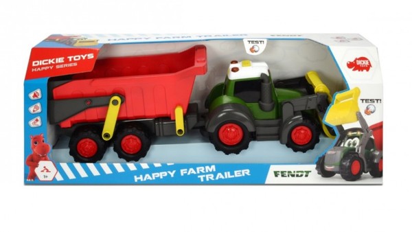 Happy Traktor z przyczepką 65 cm