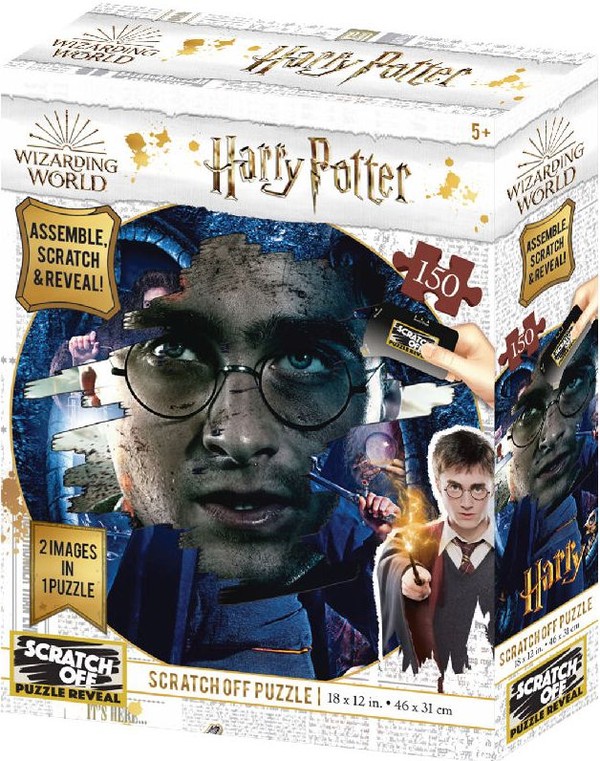 Puzzle Harry Potter: Magiczne puzzle-zdrapka - Harry 150 elementów