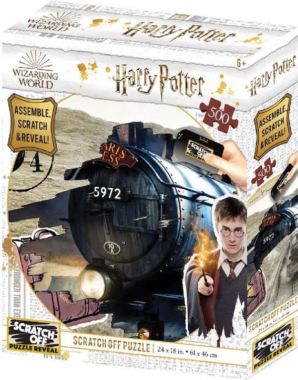 Puzzle Harry Potter: Magiczne puzzle-zdrapka - Hogwart Express 500 elementów