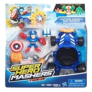 Avengers Super Hero Mashers Micro Captain America z pojazdem
