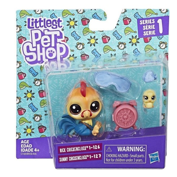 Littlest Pet Shop Para zwierzaków Koguty Rick i Sunny Chickengluck C1169