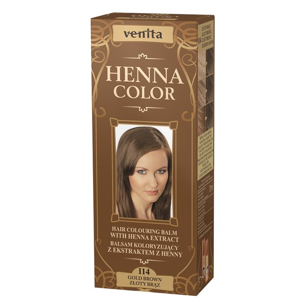 Henna Color 114 Złoty Brąz Balsam koloryzujący z ekstraktem z henny