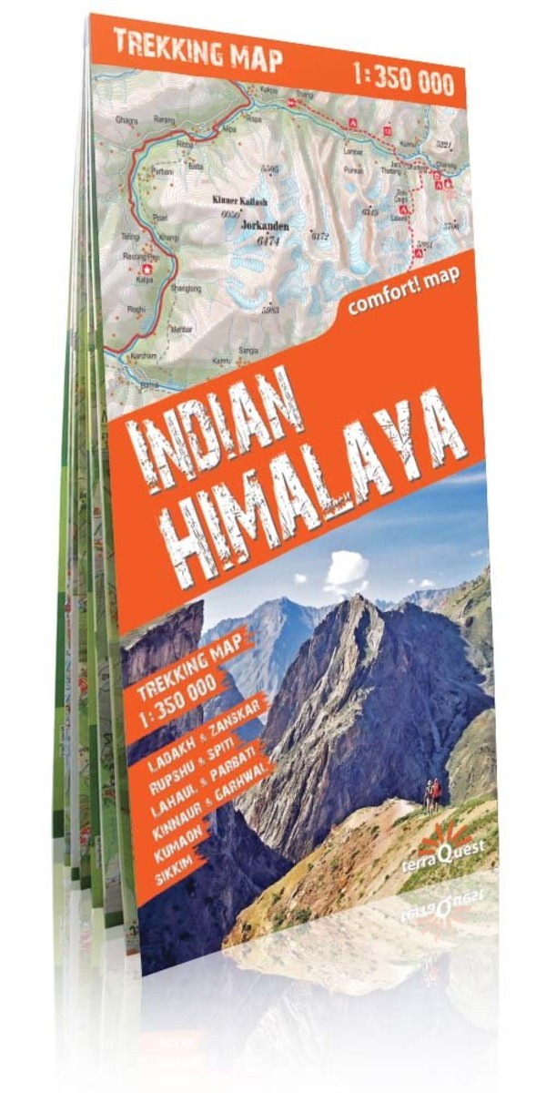 Himalaje Indyjskie Laminowana mapa trekkingowa, 1:350 000