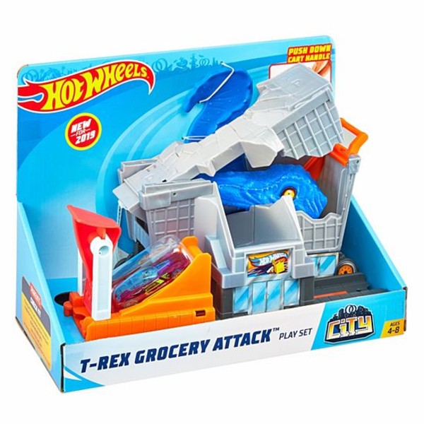 Hot Wheels City T-rex Grocery Attack GBF92