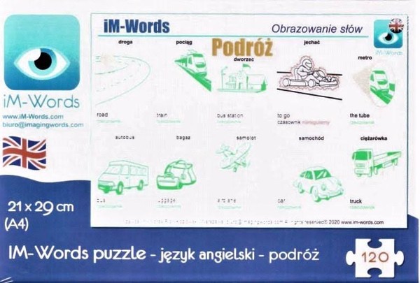 Puzzle Angielski - Podróż 120 elementów