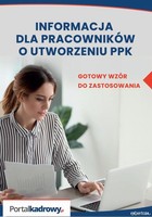 Informacja dla pracowników o utworzeniu PPK - gotowy wzór do zastosowania - pdf