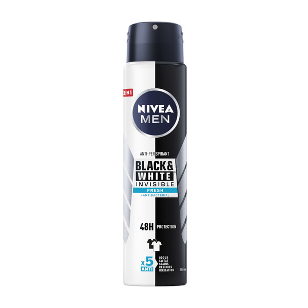 Men Black&White Invisible Fresh Antyperspirant spray