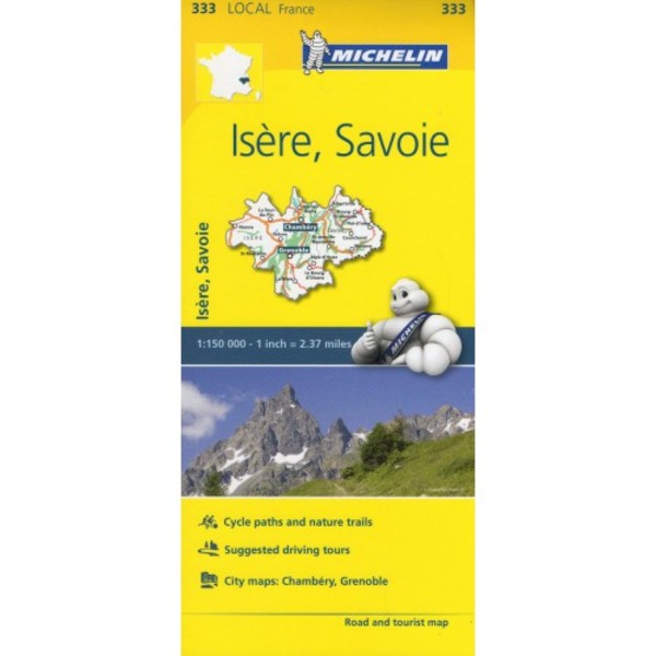 Isere, Savoie Road map / Isere, Savoie Mapa samochodowa Skala 1:150 000