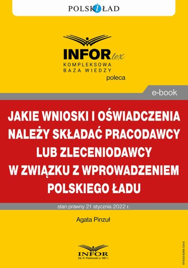 Jakie wnioski i oświadczenia należy składać pracodawcy lub zleceniodawcy w związku z wprowadzeniem Polskiego Ładu - pdf