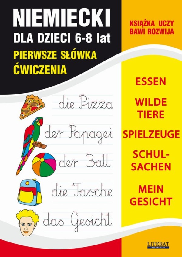 Język niemiecki dla dzieci. - pdf Pierwsze słówka Ćwiczenia 6-8 lat