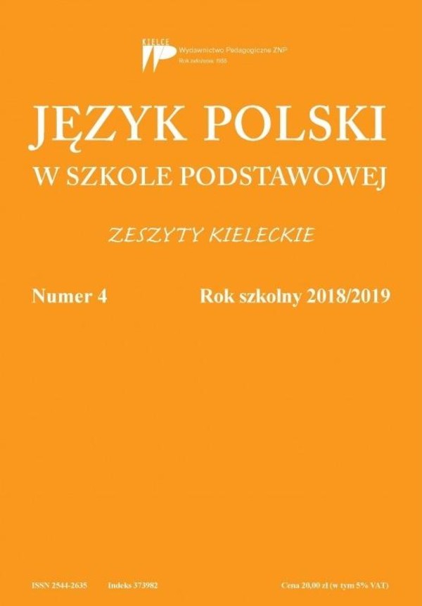 Język polski w szkole podstawowej. Numer 4. 2018/2019