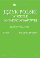 Język polski w szkole ponadpodstawowej. Numer 4. 2018/2019