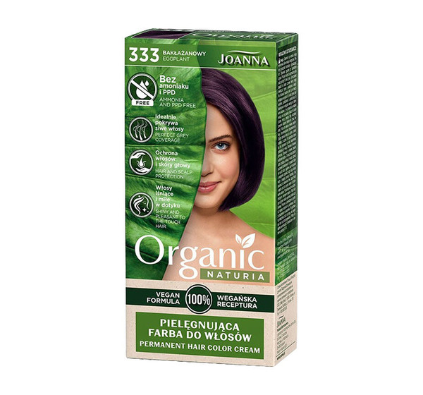 Naturia Organic 333 Bakłażanowy Pielęgnująca farba do włosów