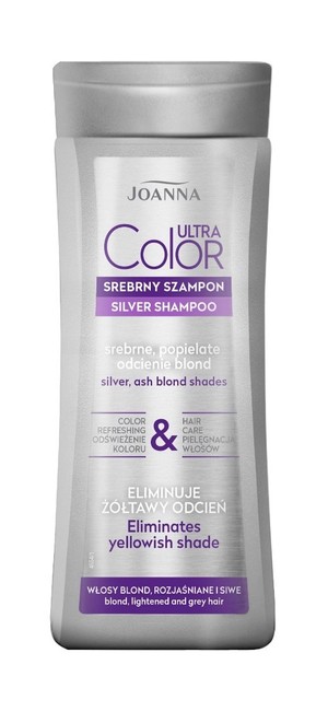 Ultra Color Srebrny Szampon do włosów eliminujący żółtawy odcień - srebrne i popielate odcienie blond