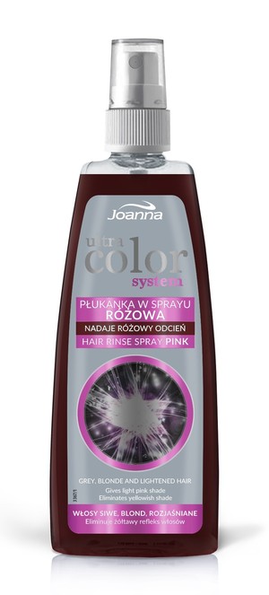 Ultra Color System Płukanka do włosów różowa w sprayu