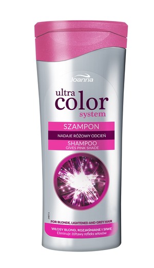 Ultra Color System Szampon różowy do włosów blond , rozjaśnionych i siwych