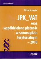 JPK_VAT oraz współdzielona płatność w samorządzie terytorialnym 2018
